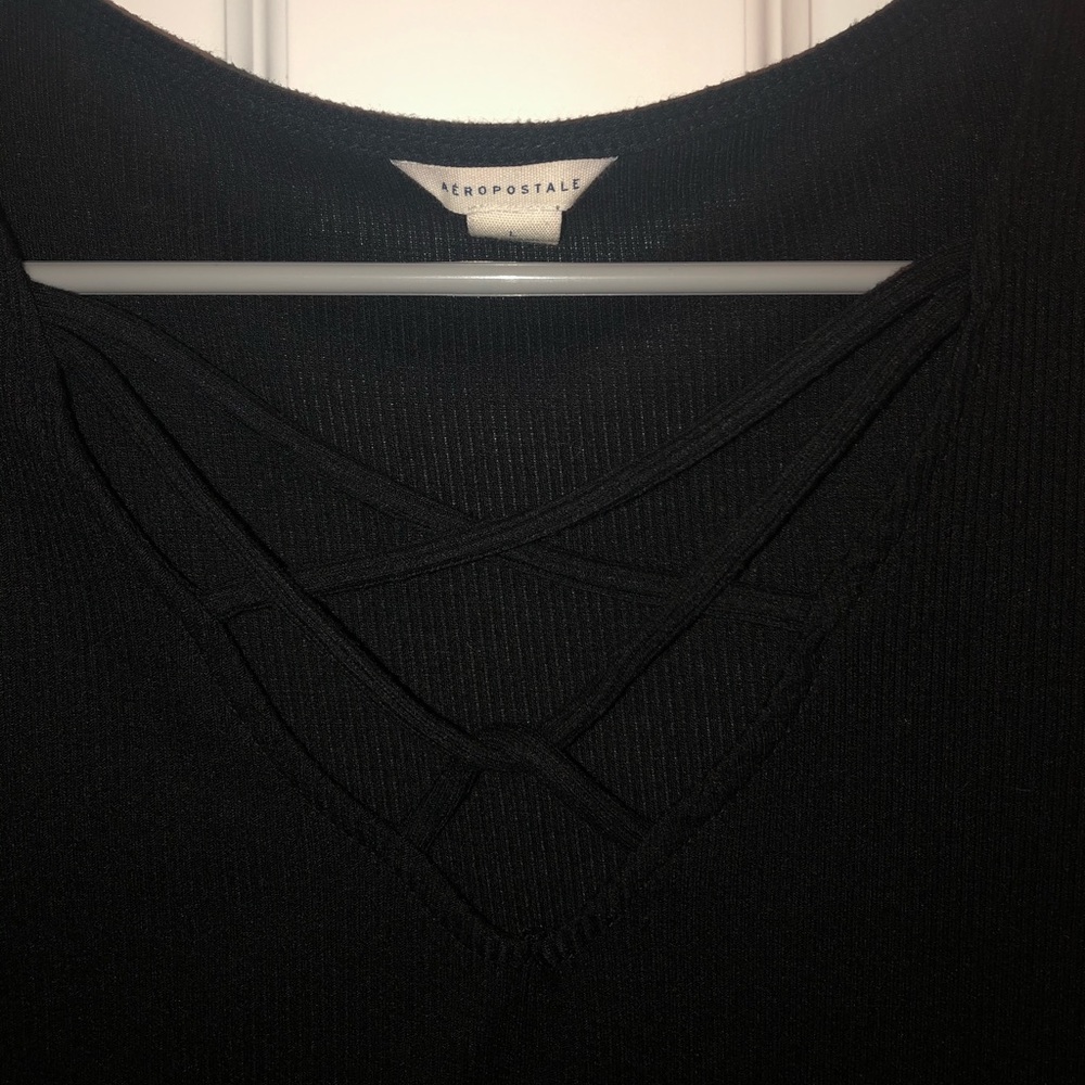 Black long sleeve cross t-shirt